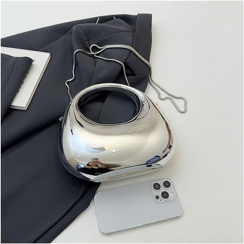 GSYPS Acrylic Handbags for Women Cute Acrylic Clutch Small Unique Purse Trendy Metal Evening Bag for Party Cocktail - Image 2